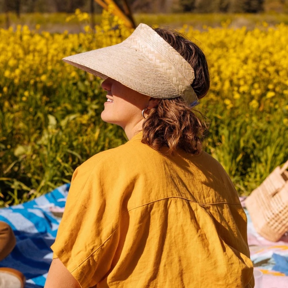 Caminito straw natural sun visor adjustable
